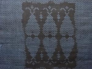 アンティーク　更紗本場泥大島紬着物（5マルキ）